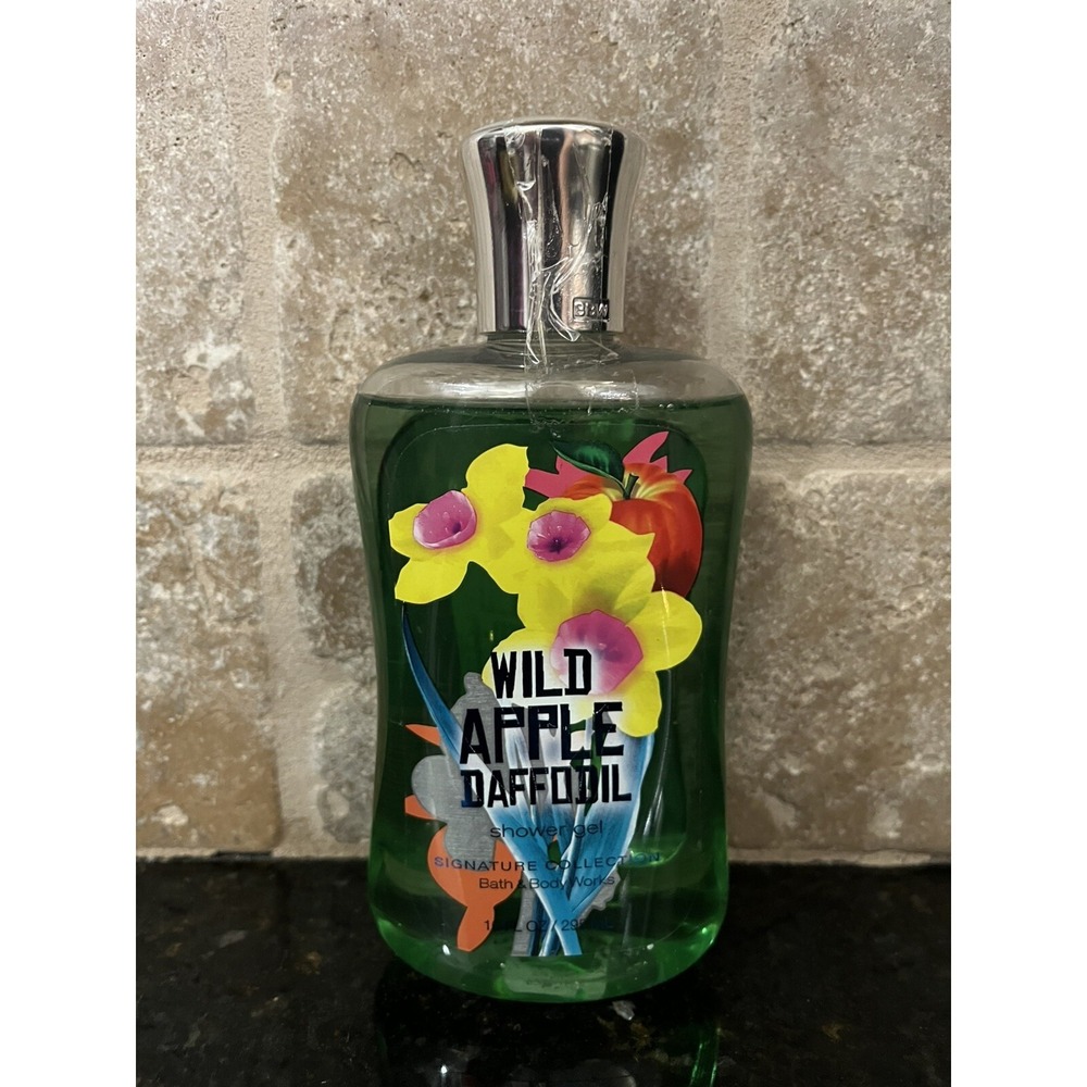 Rare Bath & Body Works New Wild Apple Daffodil Women Shower Gel 10 oz NEW
